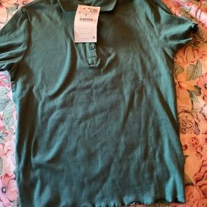 Zara Girls Polo Top Size Large